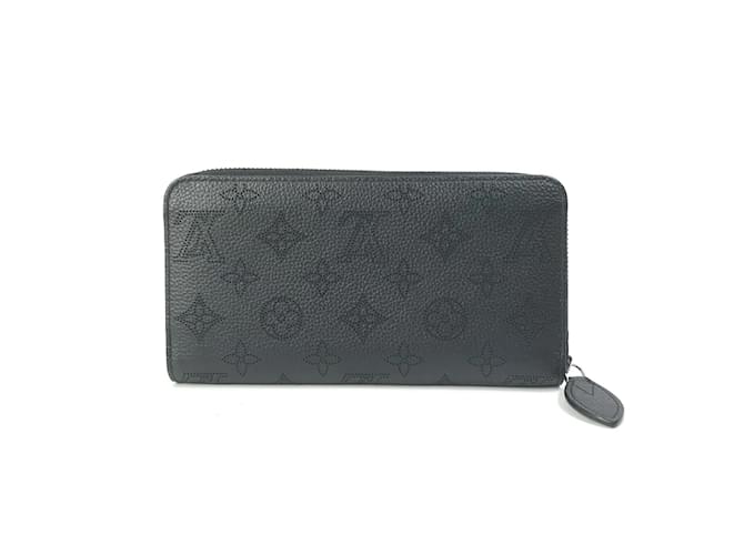 Louis Vuitton Monogram Mahina Reißverschluss Langbörse Schwarz ref 