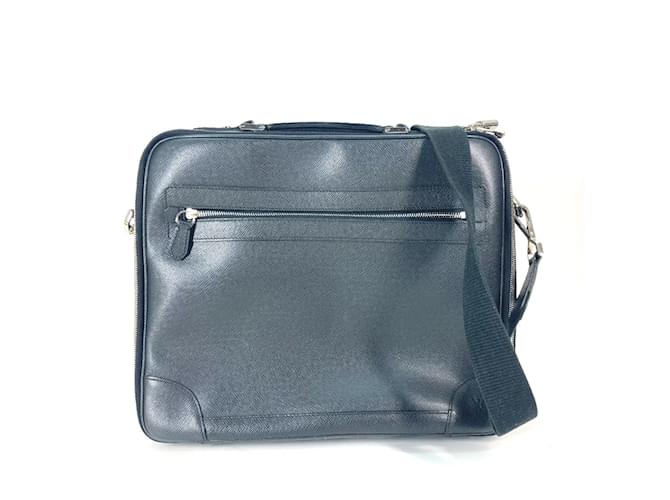 Louis Vuitton M32522 Taiga Briefcase Black Leather  ref.1457265
