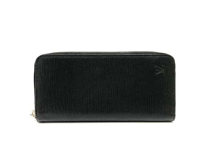 Louis Vuitton Epi Zip Around Long Wallet Black Leather  ref.1457308