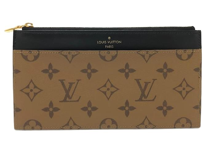 Louis Vuitton M80390 Monogram Reverse Card Wallet Pouch Brown  ref.1457336