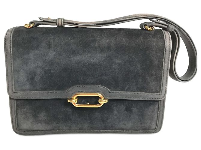 Hermès Bolsa de ombro de couro cinza Hermes Marrom
