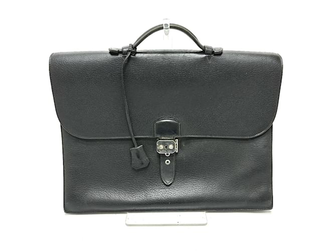 Hermès Hermes Black Leather Briefcase  ref.1457495