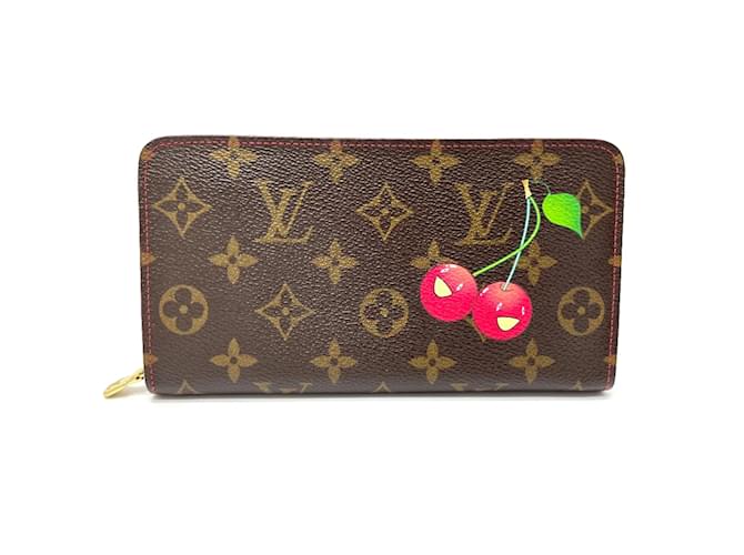 Carteira longa com zíper Monogram Cherry Louis Vuitton Marrom  ref.1457534