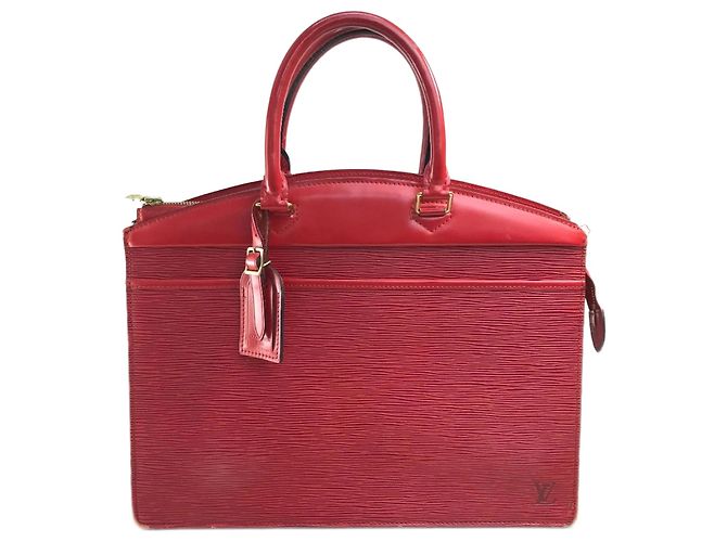 Louis Vuitton Epi-Handtasche in kastilischrot