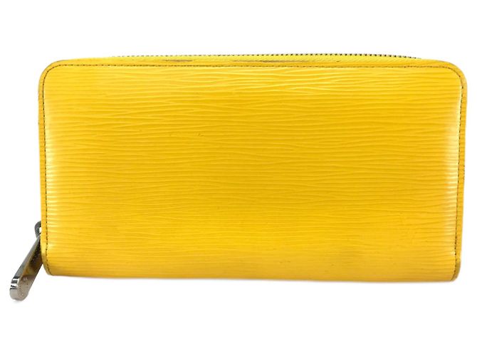 Cartera larga con cremallera Epi Louis Vuitton Amarillo