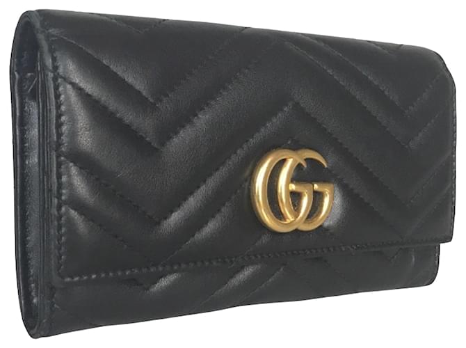 Gucci GG Marmont Schwarz Leder  ref.1457834