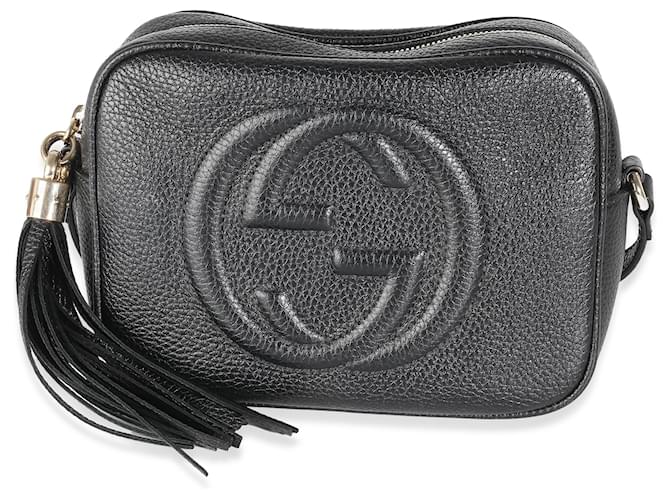 Gucci Black Pebbled Calfskin Soho Disco Bag Leather  ref.1457965