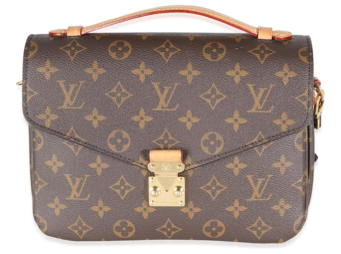 Louis Vuitton Monogram Canvas Pochette Metis Brown Cloth  ref.1457970