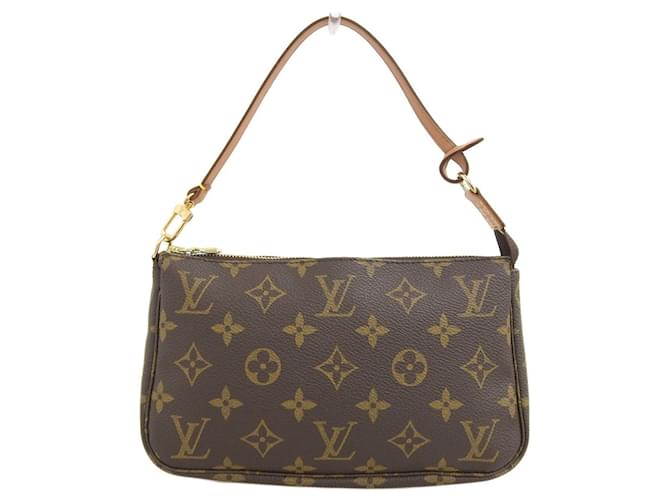 Louis Vuitton Monogram Accessory Pouch M51980 Brown Cloth  ref.1458025