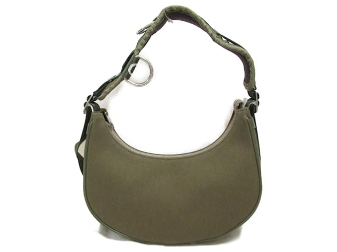 Céline Celine Medium Ava Shoulder Bag Canvas Shoulder Bag 198472DWN15KH in Great Condition Green Cloth  ref.1458109