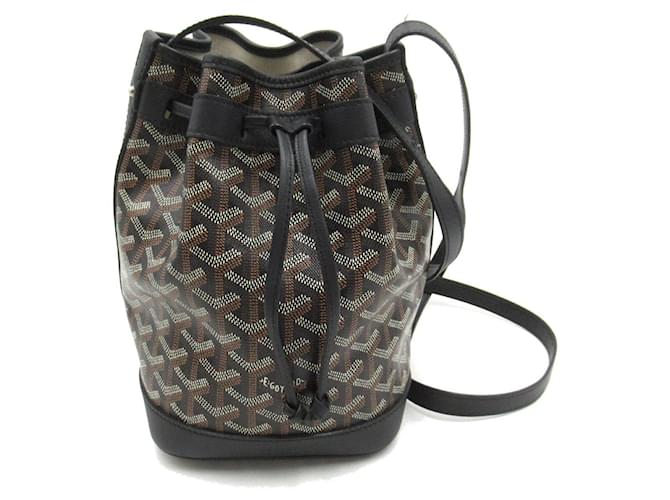 Bolso de hombro Goyard Petit Flot de lona en excelente estado Negro Lienzo  ref.1458401