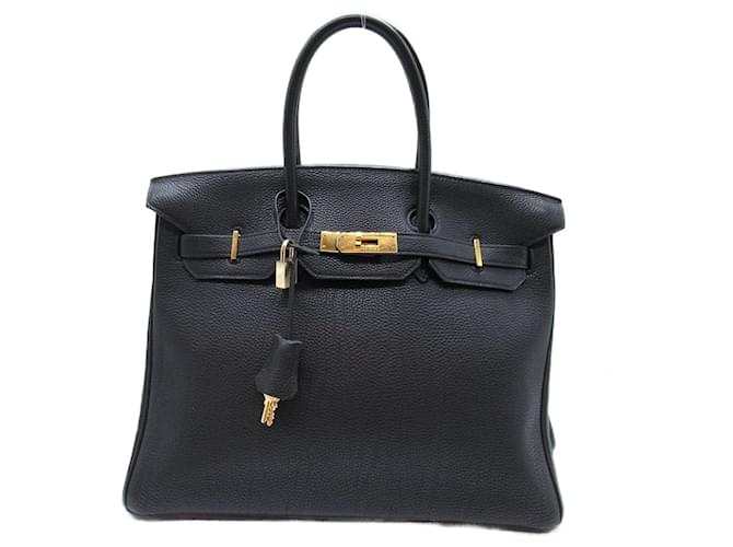 Hermès Hermes Birkin 35 Leather Handbag in Great Condition Black  ref.1458409