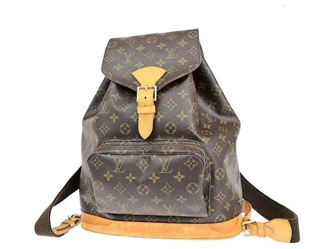 Louis Vuitton Montsouris Brown Cloth  ref.1458597