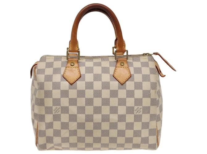 Louis Vuitton Speedy 25 Toile Blanc  ref.1458614