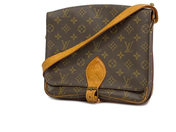 Louis Vuitton Monogram Cartesier GM Schultertasche Braun ref 