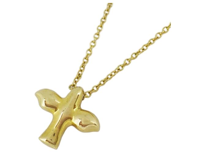 Tiffany & Co Tiffany Necklace Bird Cross K18YG Yellow Gold Women's  ref.1459126