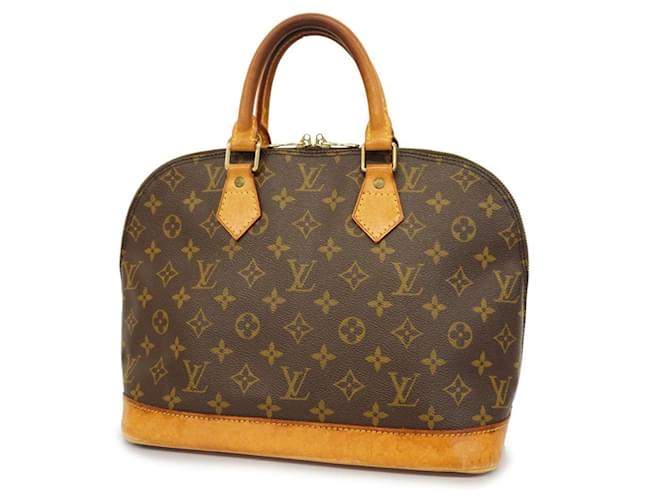 Bolso Alma Monogram Louis Vuitton Castaño  ref.1459293