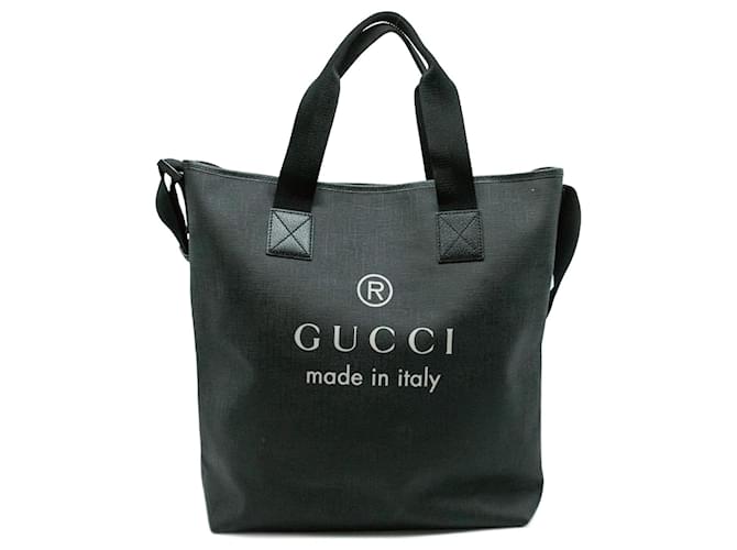 Borsa tote e borsa a spalla in PVC nero Gucci Plastica  ref.1459352