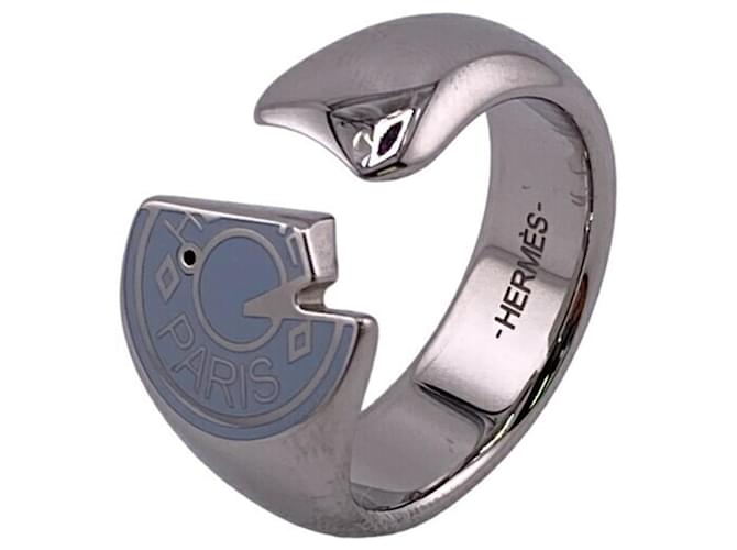 Ring Hermès Bague en argent Carrousel Hermes Argenté  ref.1459464