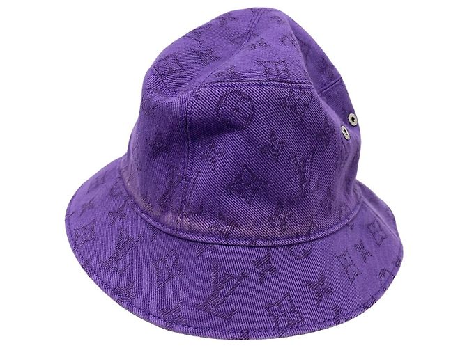 Lila Monogram Essential Bucket Hat von Louis Vuitton