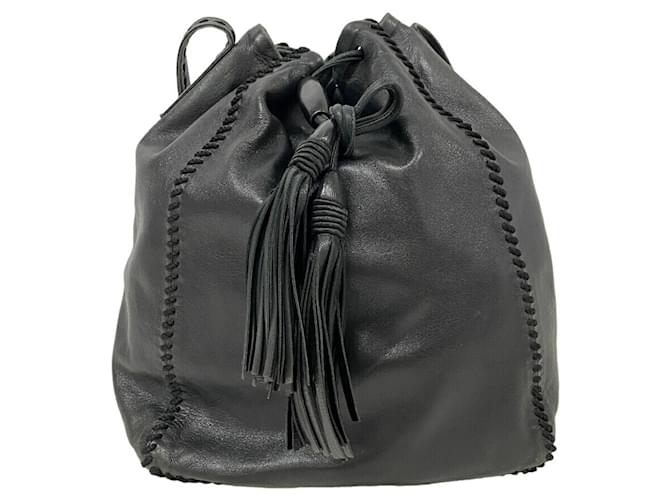 Bolsa de ombro de couro preto Prada para mulheres  ref.1459469