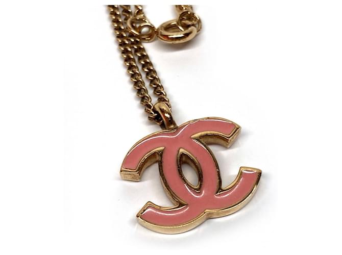 Collier Chanel Coco Mark en or et rose Doré  ref.1459481