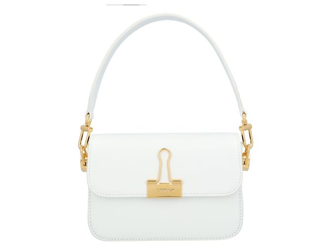 Bolsa de ombro pequena Binder Off White Branco
