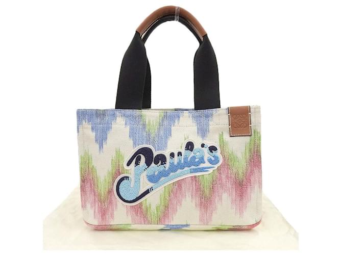 Loewe Canvas Strandtasche Mehrfarben Leinwand Joli