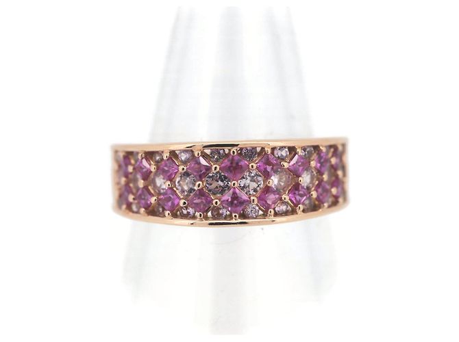 Autre Marque GSTV Au750 Ring mit rosa Saphir