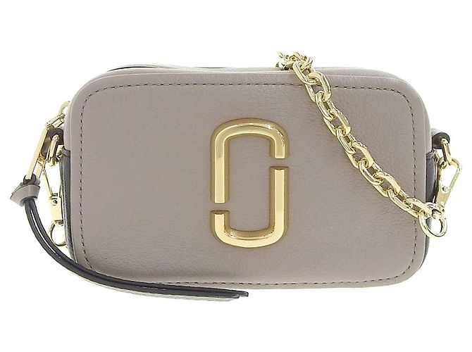 Autre Marque MARC JACOBS Softshot 17 Leder Schultertasche Grau