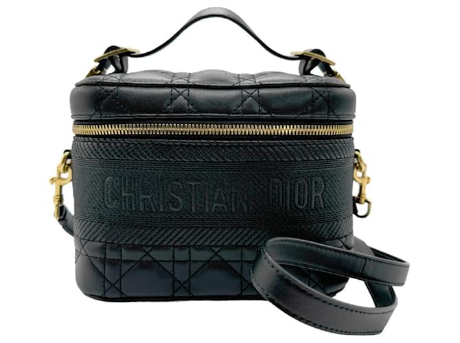 Sac à main en cuir noir Christian Dior  ref.1461000