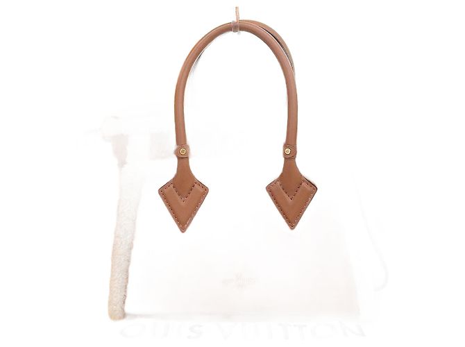Bolsa de couro e shearling Louis Vuitton On My Side PM M58918 Marrom
