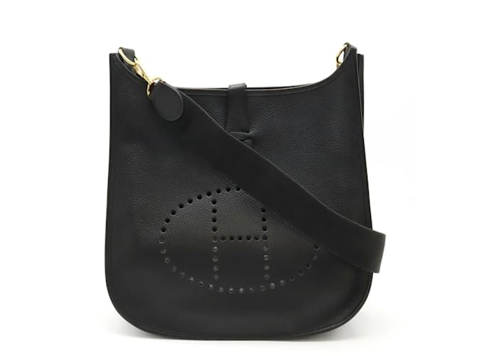 Hermès Sac à épaule Hermes Evelyn I 1 GM Cuir Noir  ref.1461661