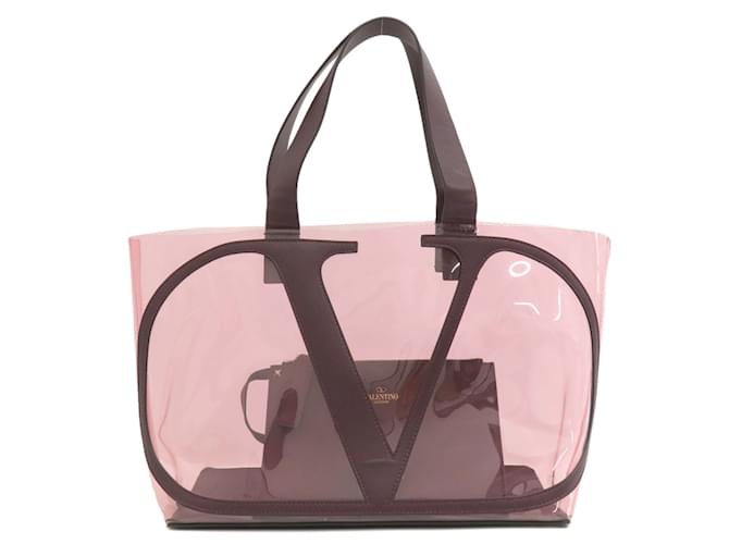 Valentino Pink Vinyl Tote Bag Polyurethane  ref.1461745