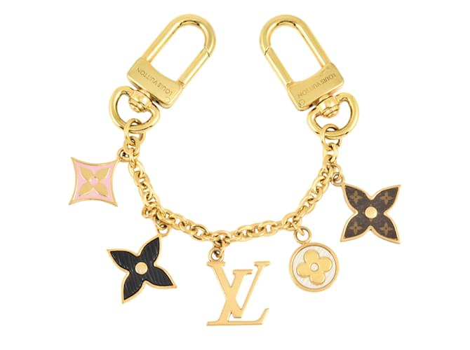 Chaîne de porte-clés Louis Vuitton Printemps M01188 Plaqué or  ref.1461860