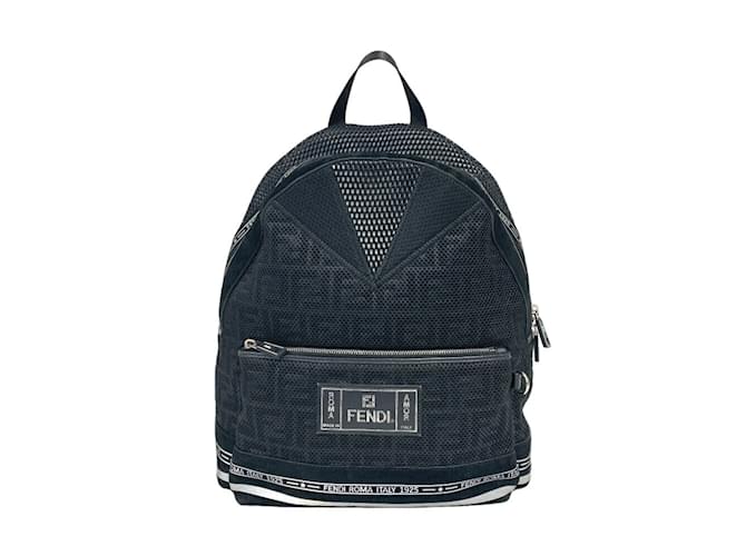 Fendi Zucca Mesh Backpack Black  ref.1461902