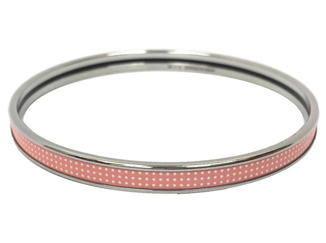 Hermès Bracciale Bangle HERMES H Uni Rosa x Argento 