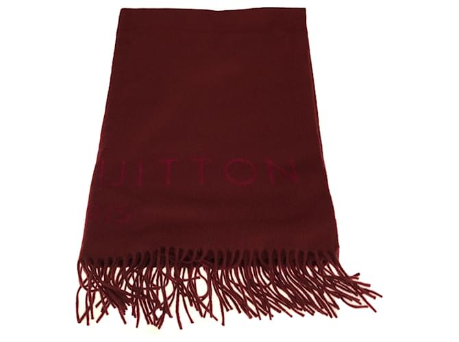 Cachecol de cashmere vermelho Louis Vuitton  ref.1461978