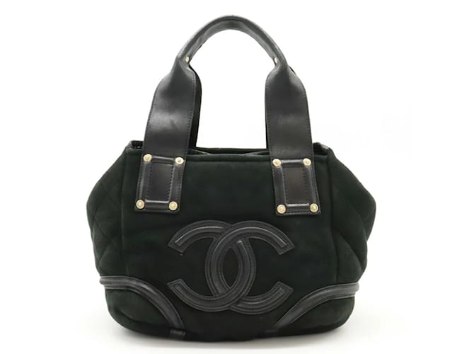 Chanel Coco Mark Handtasche Schwarz Leder  ref.1462035