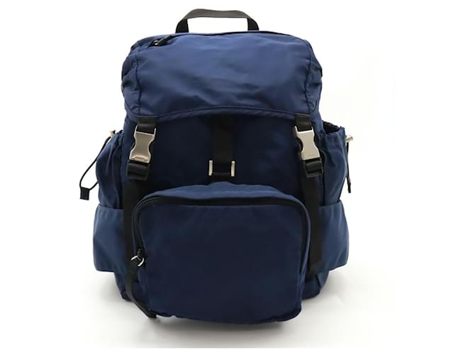 Prada Nylon Rucksack Schwarz Marineblau  ref.1462046