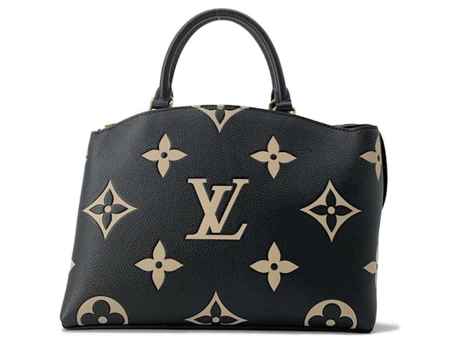 Borsa Petit Palais PM in Monogram Empreinte Louis Vuitton Nero Beige Tela  ref.1462102