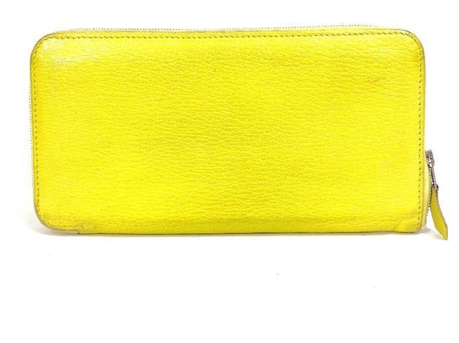 Hermès Hermes Yellow Leather Long Wallet
