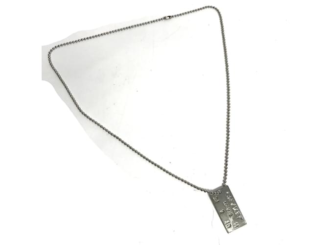 Collier en chaîne argentée Chanel CC Mark  ref.1462296