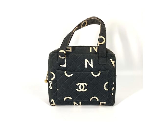 Sac à main en tissu noir Chanel Toile  ref.1462315