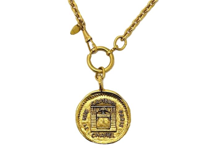 Timeless Chanel Gold Plated Chain Necklace Golden Gold-plated  ref.1462330