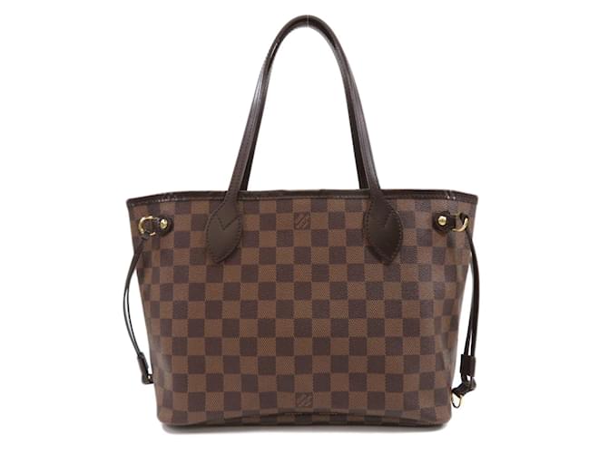 Neverfull Louis Vuitton Damier Ebene Tote Bag Leinwand  ref.1462359