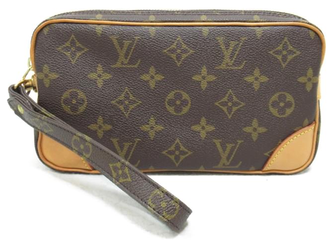 Louis Vuitton Marly Dragonne PM Clutch Bag Brown  ref.1462407