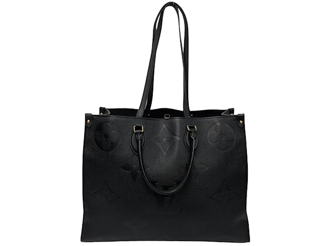 Louis Vuitton On the Go GM Monogram Empreinte Leder Tote Bag Schwarz Leinwand ref.1462439 Joli Closet