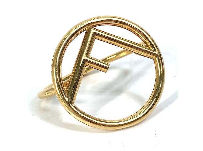 Fendi FF Gold Plated Bangle Golden