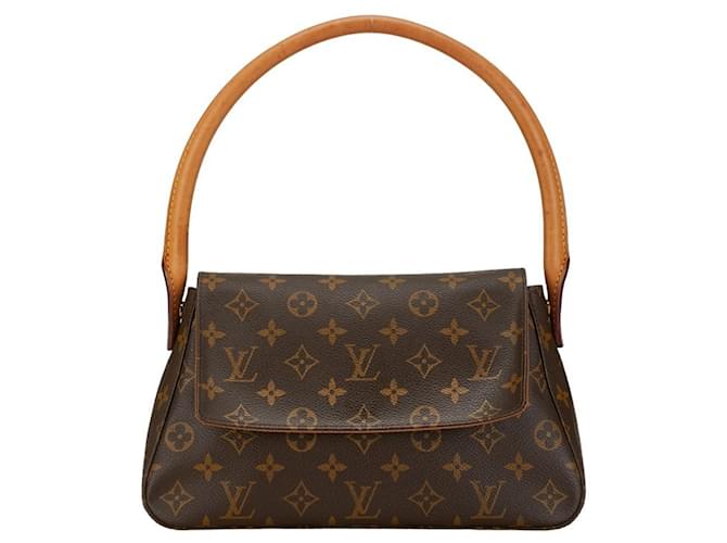 Sac à bandoulière Looping Monogram Louis Vuitton Cuir Plastique Marron  ref.1462470